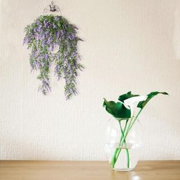Decorative Flowers House Plants Wall Hanging Decor Simulation Flower Pendant Outdoor Artificial Lavender