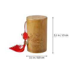 Bank Money Box Coin Piggy Jar Bamboo Kids Storage Saving Pot Holder Wooden Transparent Change Shadowbox Toy Decor Display
