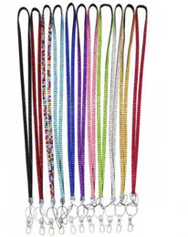 Rhinestone Bling Crystal Custom Lanyard ID Badge Straps Cell Phone and Key Holder Neck Nylon Hang2318714