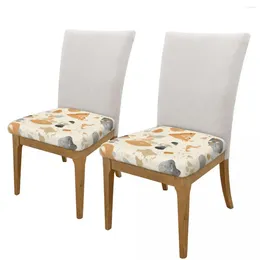Chair Covers Removable Dining Cover Vintage Monochromatic Terrazzo Seat Cushion Slipcover For Kitchen Chairs