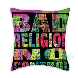 BAD RELIGION Rock 3D Printed Polyester Decorative Pillowcases Throw Pillow Cover Square Zipper Cases Fans Gifts Home Decor P01