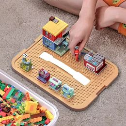 Building Blocks Toys Storage Box for Lids Brick Shaped Plastic Kids Bin Child Toy Containers Sundries Stackable Organizer