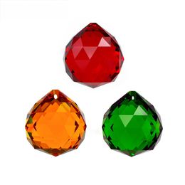 Top grade 30mm Faceted Ball Prism Chandelier Parts Crystals Shinning Glass Pendant Hanging Sun Catcher Rainbow Maker