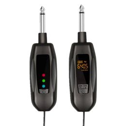 Cables Rechargeable Wireless Guitar Transmitter Receiver Set for Electric Bass Guitar with Rechargeable 500mAh Lithium Battery