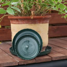 Durable Plastic Green Pot Trays Round Drip Plants Saucer Flower Pots Garden Supplies Potted Drainage Container Indoor Outdoor