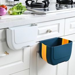 Foldable Trash Can Wall-mounted Kitchen Waste Bin Cabinet Door Hanging Waste Bin Portable Car Storage Bin Home Garbage Dustbin