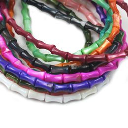 4-8mm Slub shaped shell Beads Natural Colourful Mother Of Pearl Bead Smooth Spacer Dyed Beads for DIY Neckalce Bracelet