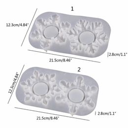 R3MC Silicone Mould for Making Snowflake Candle Holder Trinket-Container Silicone Mould