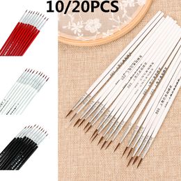 10/20pcs Fine Art Supplies Hand Painted Acrylic Drawing Painting Brush Paint Hook Line Pen