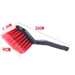 Car Cleaning Tools Red Bristle And Black Handle Wash Detailing Brush Car Motorcycle Wheel Tire Tyre Detailing Brush Washing Tool