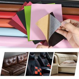 PU Leather Fabric Stickers for Leather Clothes Sofa Car Seats Furniture Bags Repair Sticky Repair Patches Self-Adhesive Leather