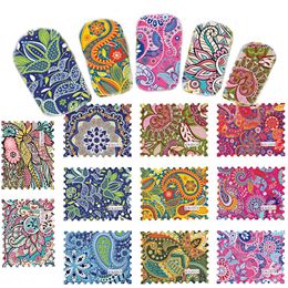 44 Sheets Nail Art Water Decals Transfer Nail Stickers Wraps, Vivid Color Stamp Design Temporary Nail Tattoos