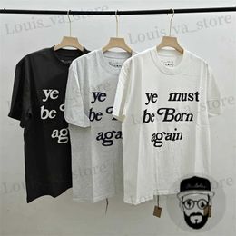 Men's T-Shirts Fr shipping T-shirt foam print summer casual loose men and women top t T240411