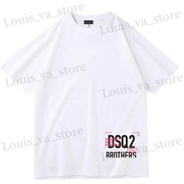 Men's T-Shirts Brand Mens Summer T-Shirt Print High Quality Cotton Mens Womens Casual Loose Short Slve Couple T-shirt Hip Hop T240419