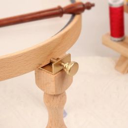3/4Pcs Adjustable Portable Wooden Embroidery Hoop Stand Handmade Cross Stitch Hoop Set Embroidery Ring Frame Embroidery Tools