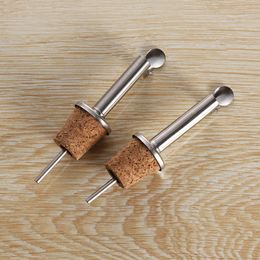 Home Plug With Cover Barware Oil Dispenser Wooden Cork Bottle Stopper Wine Pourer