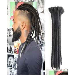 Synthetic Hair Extensions Handmade Dreadlocks Black 12 Inch Fashion Reggae Hiphop Style 10 Strandspack Braiding For Drop Delivery Prod Otspm