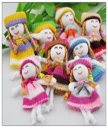 Girl Doll Crochet Appliques Wedding Decor Craft Mix DIY Jewelry Doll Mobile Phone Hang Act The Role Offing Wool Doll Mini Sex Doll6545613