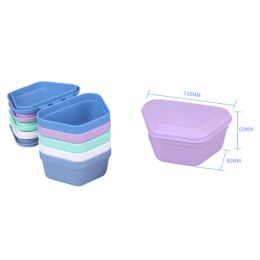 1Pcs Denture Box Plastic Denture Bath Case Denture Container False Teeth Storage Box 2020
