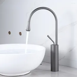 Bathroom Sink Faucets All Copper Basin Faucet Washbasin Gun Grey Above Counter And Cold Water