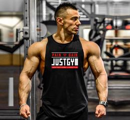 Brand gym clothing Cotton Fashion singlet canotte bodybuilding stringer tank top men fitness t shirt muscleguys sleeveless vest Ta8071307