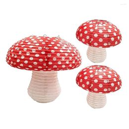 Candle Holders Mushroom Lantern Paper Decor Lanterns 3D Ornament Fairy Party Hanging Grunge Room Shaped Jungle Nursery Decorations Large