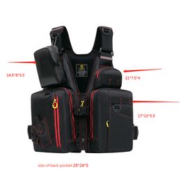multi-functional life jacket vest for outdoor fishing, a must-have for safety. Multiple pockets for storage, buoyant materials