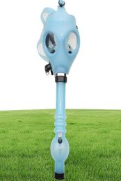 Gas Mask Bong Both Glow In The Dark Water Shisha Acrylic Smoking Pipe Sillicone Hookah Tobacco Tubes Whole9869641