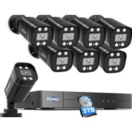 3TBH ad alta risoluzione 3TBH DDHI SEEU3K 8C HWI Redse Security Sistema con rilevamento umano del veicolo, CCTV domestico, 5 mph 265 DVR, esterno/interno, accesso remoto