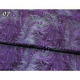 High-end Ethnic Brocade Silk Fabric Peacock Feather Pattern Jacquard Satin Fabric DIY Sewing Cheongsam Apparel Upholstery Decor