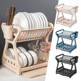 Kitchen Storage Rack Is Commonly Used As A 2-layer Drainage Bowl And Dish Rack. Sink Countertop Support