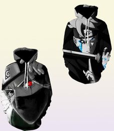 2021 Autumn New Japanese Anime es Kakashi Men's women Hoodie Pri 3D nting Pullover Sweatshirt Hip Hop Kids Long Sleeve Top Y12015105256