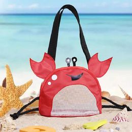 Storage Bags Mesh Beach Bag Cute Crab Shaped Kids Toys Swimming Towel Sundries Women Cosmetic Clothes Organiser