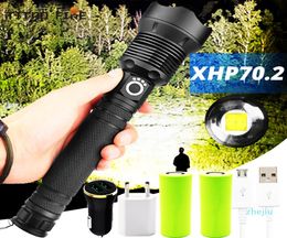 led flashlight 90000 lumens xhp702 most powerful flashlight 26650 usb torch xhp70 lantern hunting lamp hand light5000590