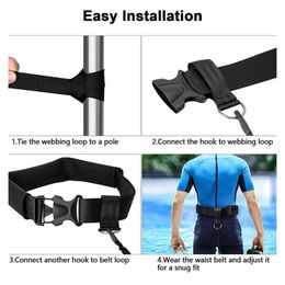 2m Adjustable Swim Training Elastic Belt Swimming Training Rope Swimming Resistance Strength Training Equipment For Adults Kids