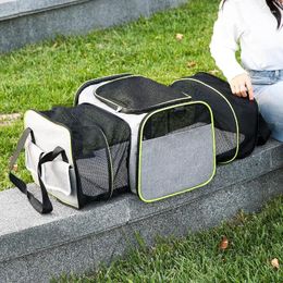 Cat Carriers Backpack Foldable Pet Bag Outdoor Portable Car Handbag Breathable