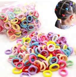 100pcs Children Elastic Hair Bands Girls Rubber Band For Kids Sweets Scrunchie Hair Ties Clips Headband Baby Hair Accessories