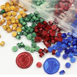 100 Pcs Metallic Sealing Wax Beads for Wax Seal Stamp, Great for Embellishment of Card Envelope,Wedding Invitation,Gift Wrapping