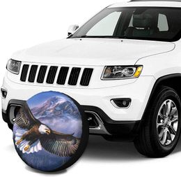 Flying Eagle Printed Spare Tire Cover Waterproof Tire Wheel Protector for Car Truck SUV Camper Trailer Rv 14"-17"