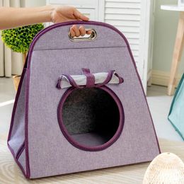 Cat Carriers Carrier Portable Bags For Traveling Cats Carrying Handbag Multi-function With Claw Grinding Pet Supplies