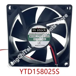Pads NEW Original YTD158025S DC 15V 0.30A 2wire 80x80x25mm Cooling Fan