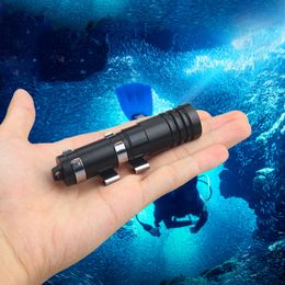 Waterproof Portable Mini LED Diving Flashlight 100M Underwater Professional Scuba Diving Torch with Clip