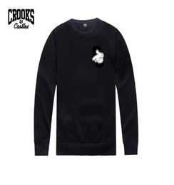 Crooks and Castles thick round neck WinterAutumn Men039s Brand Hoodies Sweatshirts Casual Sports Male Hooded Jackets Coats Fle3337677