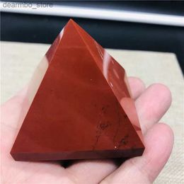 Arts and Crafts 40mm Natural red jasper quartz crystal ifts home decoration pyramid crystal handicrafts therapy L49