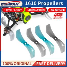 Drones 12/24 Pairs Gemfan 1610 Drone Propeller 40MM 2Blade 1mm 1.5mm For RC FPV Racing Freestyle Tinywhoop Drones Mobula7 Replacement