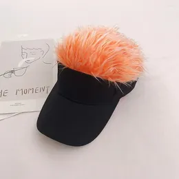 Ball Caps Hat Elastic Wig Baseball Cap Adjustable With Spiked Hair