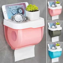 G4CE Toilet Paper Holders Punch-free Toilet Paper Holder Box Waterproof Storage Toilet Paper Storage Rack Paper Towel Kitchen Bathroom Storage Box 240410