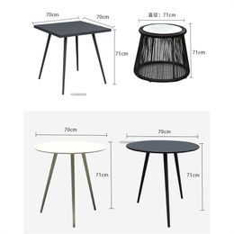 morden Outdoor Table and Chairs Nordic Balcony Coffee Table home Rattan Chairs dining Room round Table Outdoor Garden Decor Z