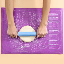 Large Kneading Dough Mat Silicone Table Mats Pad Sheet Baking Mat Pizza Cake Dough Maker Non-Stick Pastry Rolling Pad Bakeware