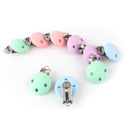 Keep&Grow 3pcs Pacifier Clips Round Shape Baby Silicone Clips Teething teether DIY Pacifier clip Chain Accessorie Necklace Clamp